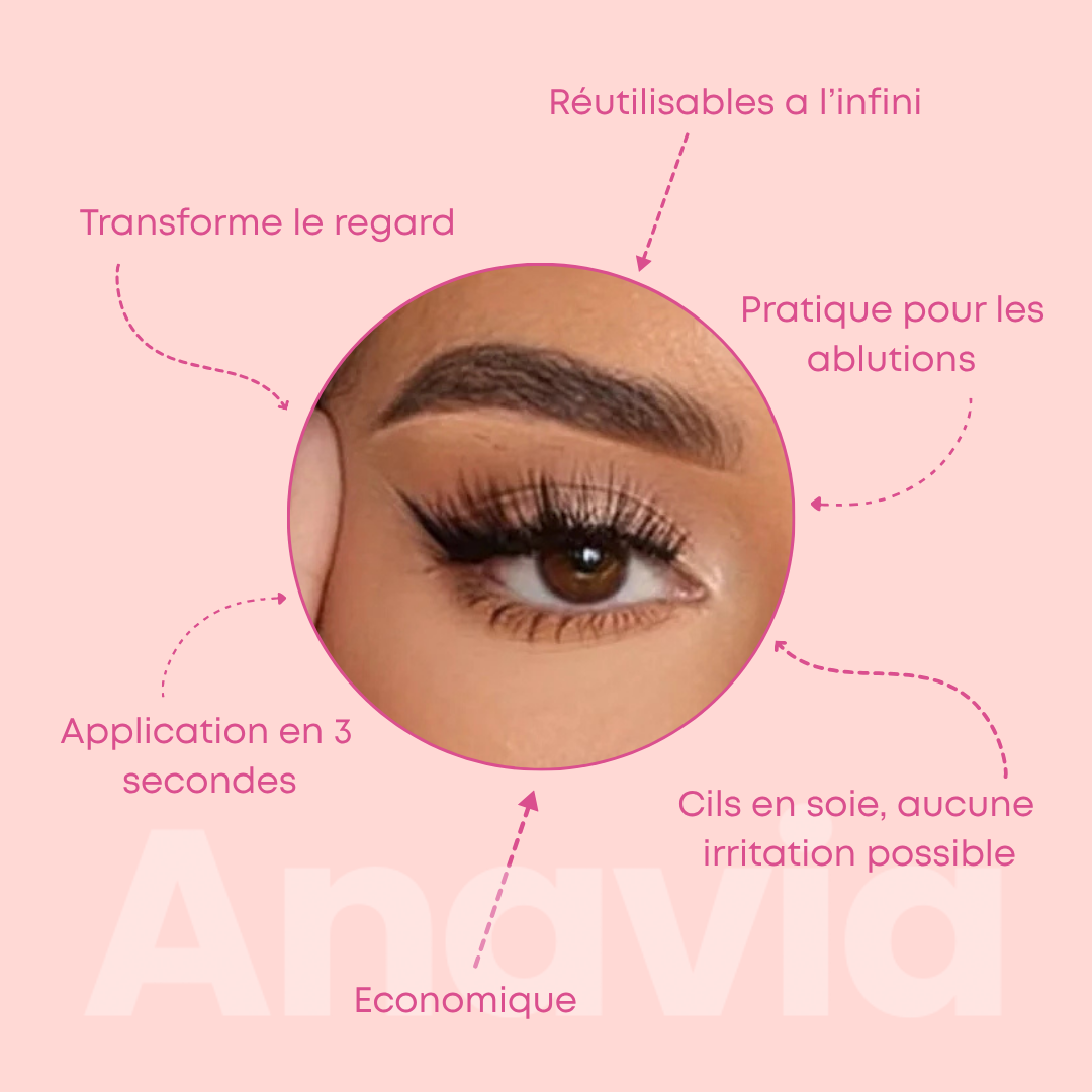 Anavia™ | 1 paire achetée = 1 paire OFFERTE 🎁 + Applicateur inclus رموش مغناطيسية | تشري واحدة، تربح واحدة كادو 🎁 + أداة التركيب هدية